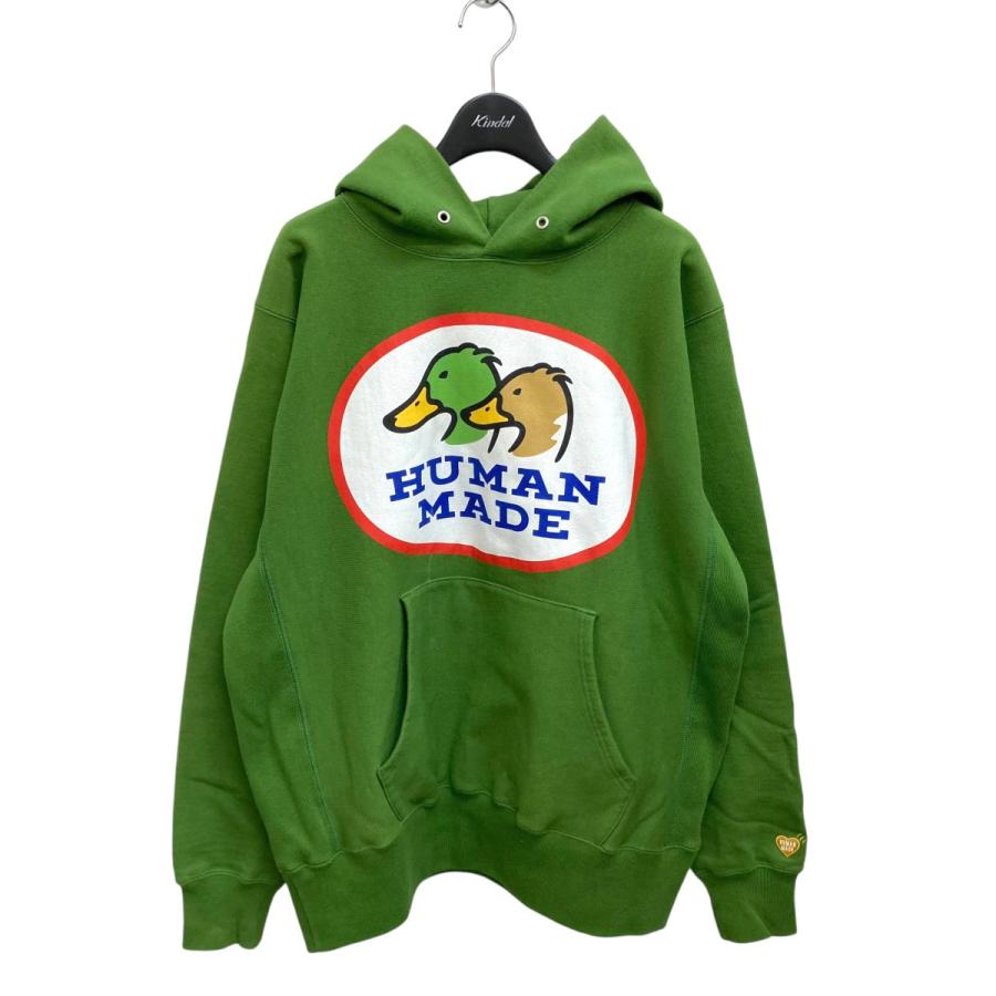 ヒューマンメード HUMAN MADE 22AW ダックプリント パーカー グリーン 