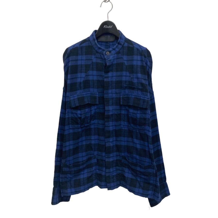 ハイダー・アッカーマン HAIDER ACKERMANN チェックシャツ ブルー 