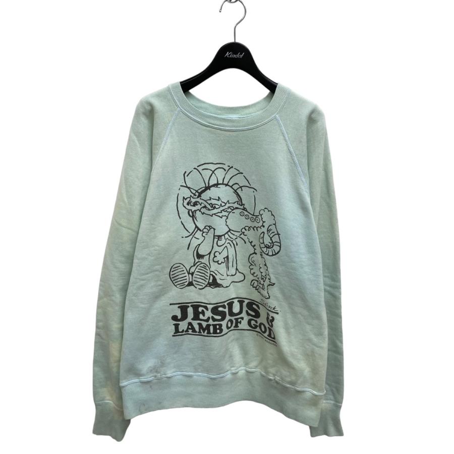値下げ】SAINT MICHAEL CRW N SWT JESUS BLUE スウェット SM-A23-0000 