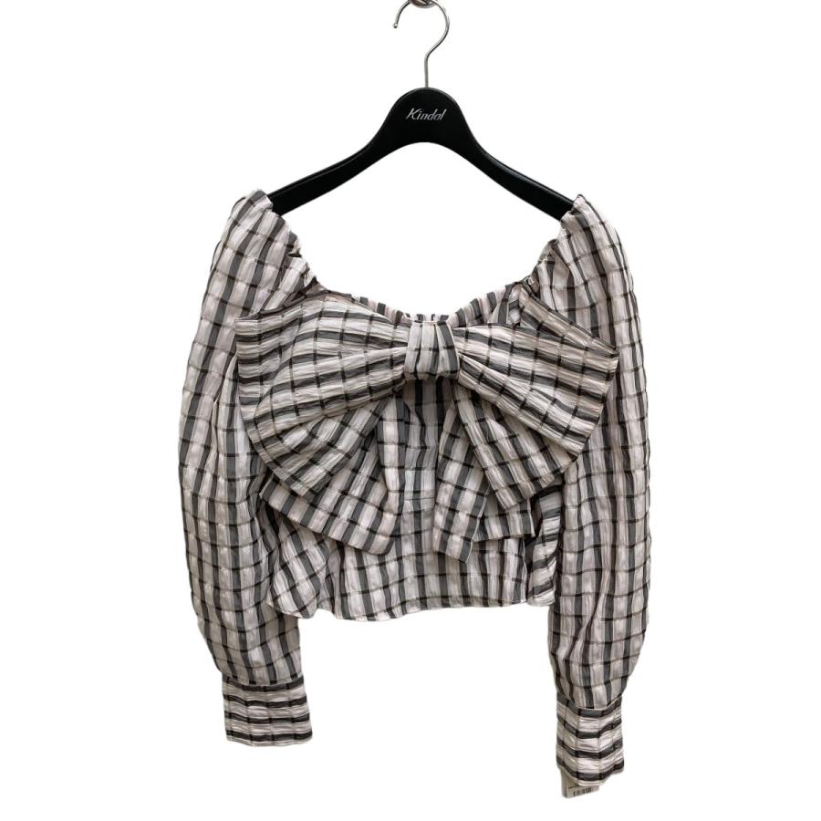 SNIDEL 【値下げ】Snidel 23AW リボンデザインシアーブラウス 
