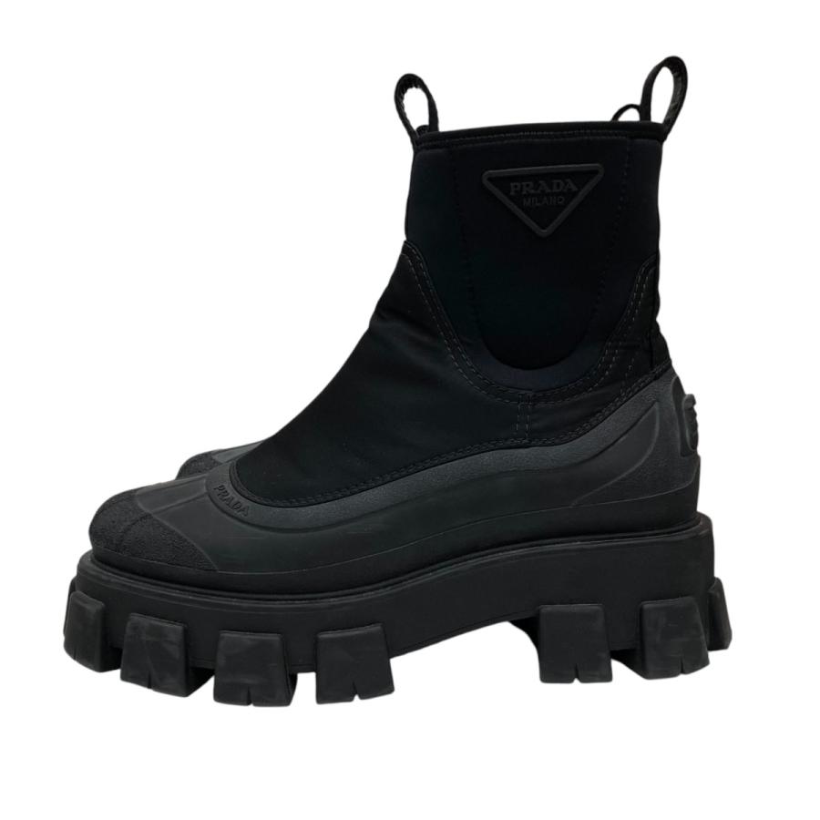 PRADA 【値下げ】PRADA モノリス Re-Nylon ギャバジン ブーツ 2UE029 