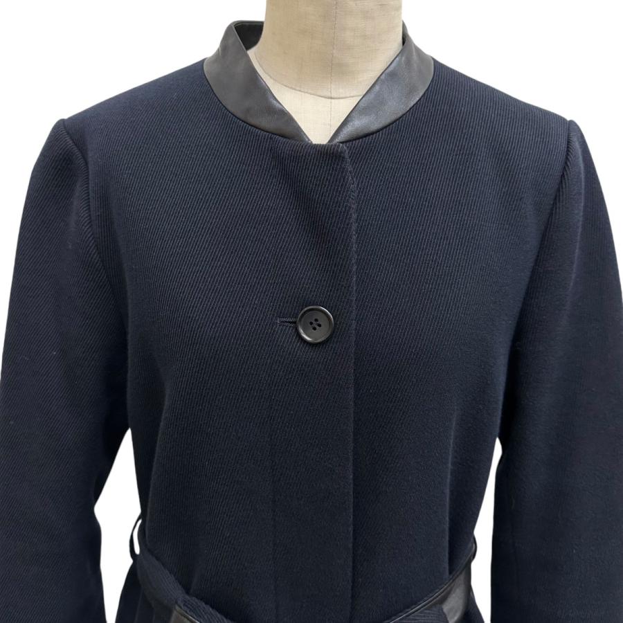 theory luxe ノーカラージャケット 038 ネイビー