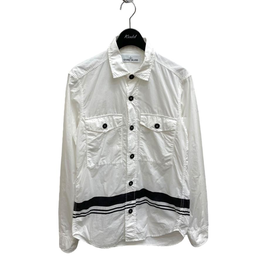ストーンアイランド STONE ISLAND 長袖シャツ 66151F3X8 ホワイト 