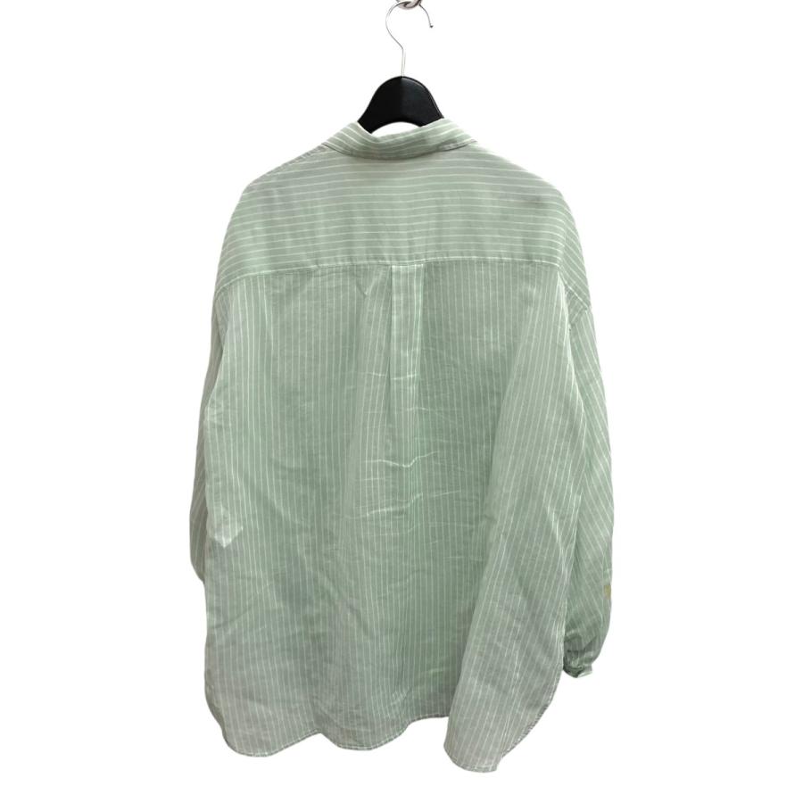 ebure ストライプ シルクコットン Wポケット 長袖シャツ ebure エブール EBURE シルクコットンストライプ Wポケット