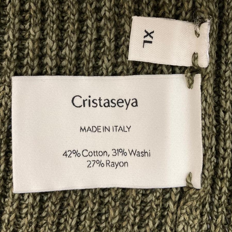 CristaSeya クリスタセヤ Cristaseya クルーネックニットトップス 