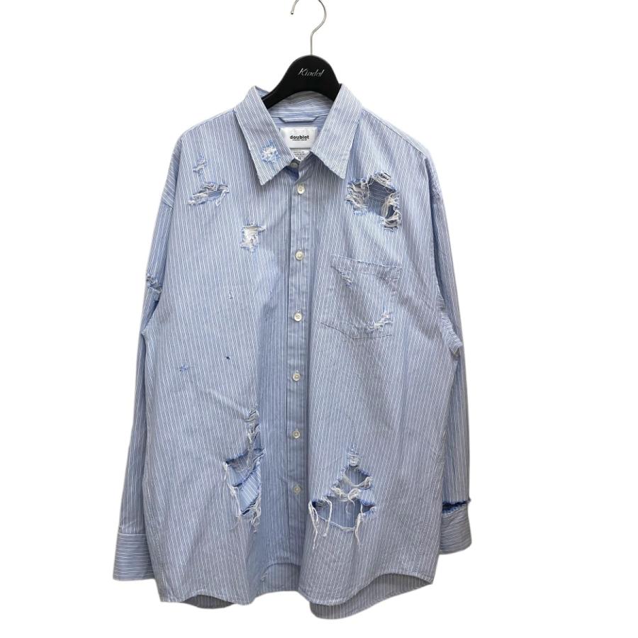 doublet 【値下げ】doublet DESTROYED STRIPE SHIRT ストライプ doublet 【値下げ】doublet DESTROYED STRIPE SHIRT ストライプ