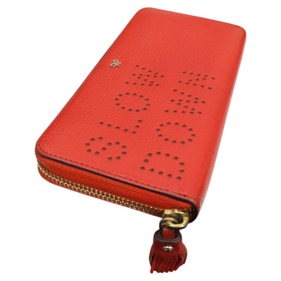 ANYA HINDMARCH アニヤハインドマーチ SLOW DOWN 長財布 レッド