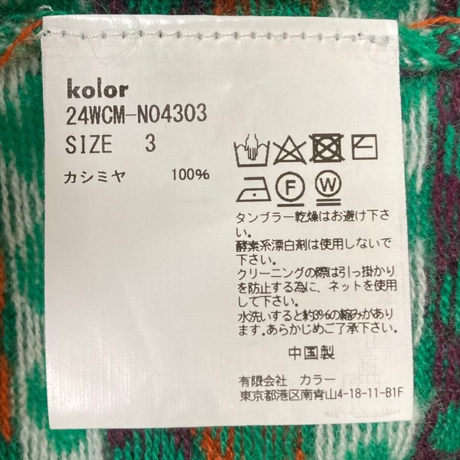 Color（カラー） 【値下げ】KOLOR 24AW カシミヤドット柄ニット クルー