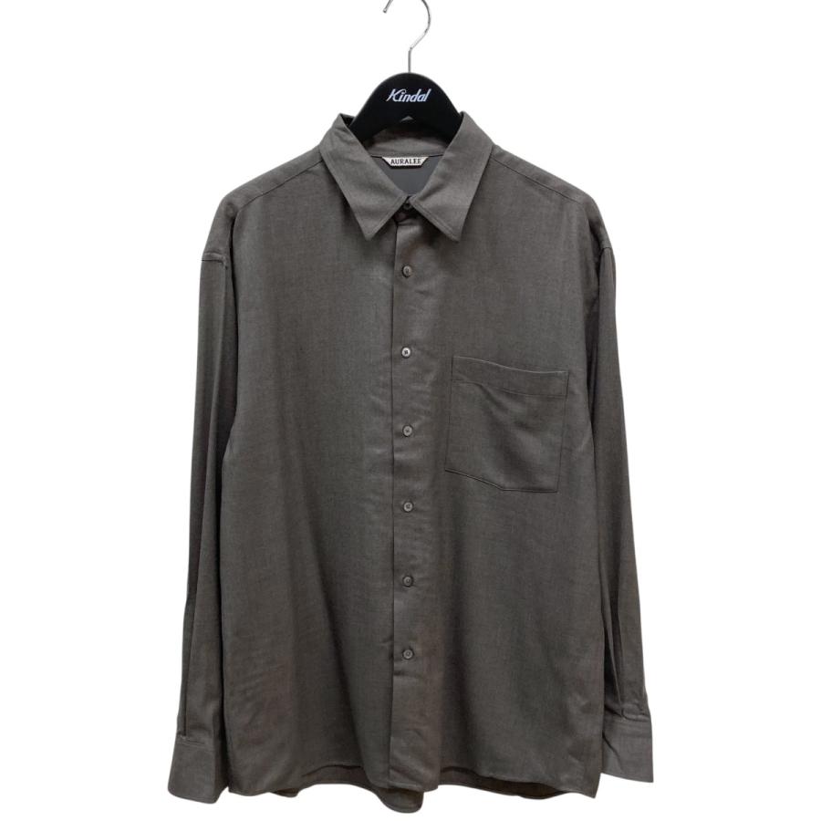 AURALEE オーラリー SUPER LIGHT WOOL SHIRT 長袖シャツ