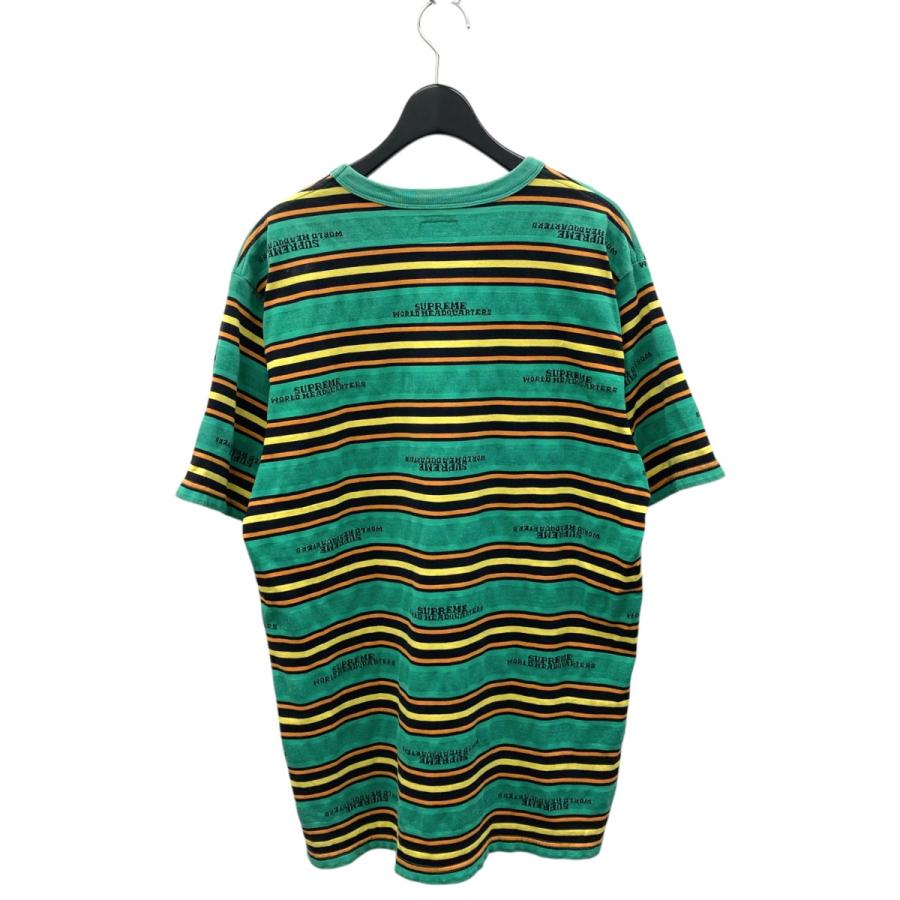 Supreme シュプリーム 18AW HQ STRIPE S TOP 半袖Tシャツ グリーン  
