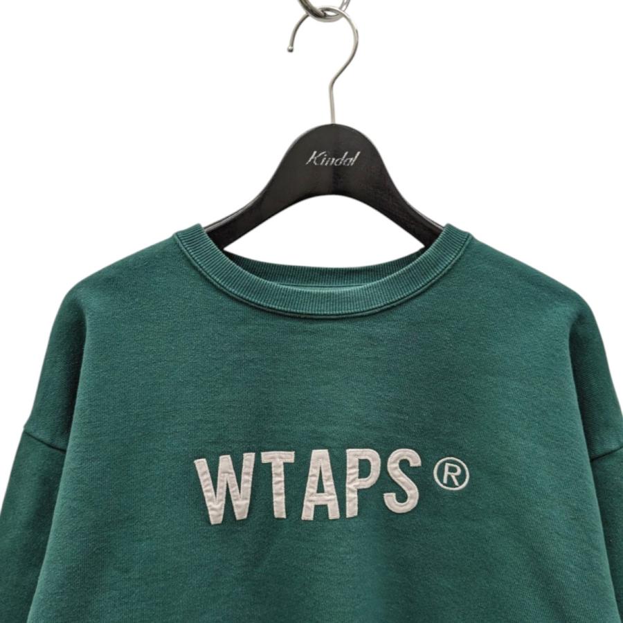 【値下げ】WTAPS 24SS SIGN SWEATER COTTON スウェット 241ATDT-CSM01 グリーン サイズ：02 (梅田クロス茶_2