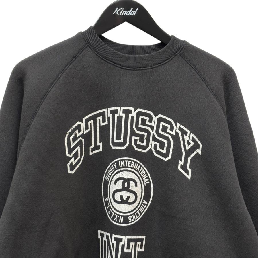 old stussy L オールドステューシー スウェットカーディガン 刺繍ロゴ