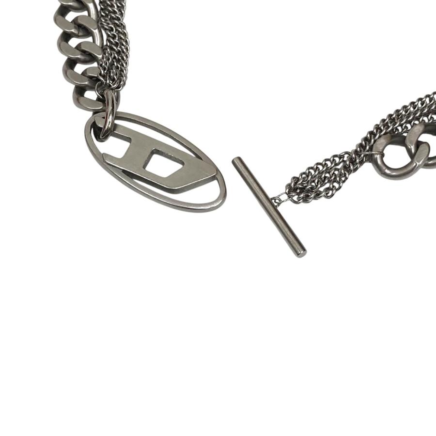 DIESEL 美品ネックレス DX1499 Two-Tone stainless steel chain necklace｜シルバー