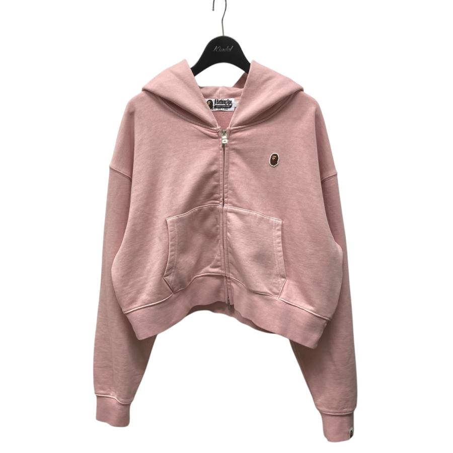 A BATHING APE ワンポイントクロップドジップパーカー 【公式通販】