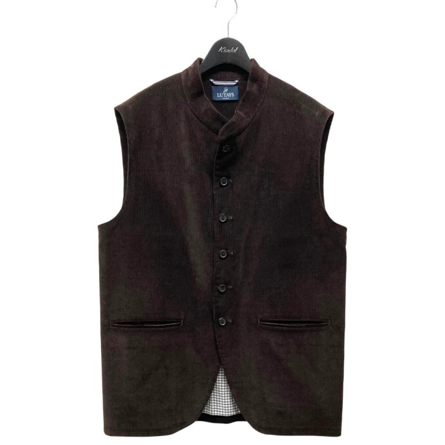 LUTAYS リュテス VALMONT CORDUROY VEST コーデュロイ 値下げ】LUTAYS VALMONT CORDUROY 22011310578430 ブラウン (梅田