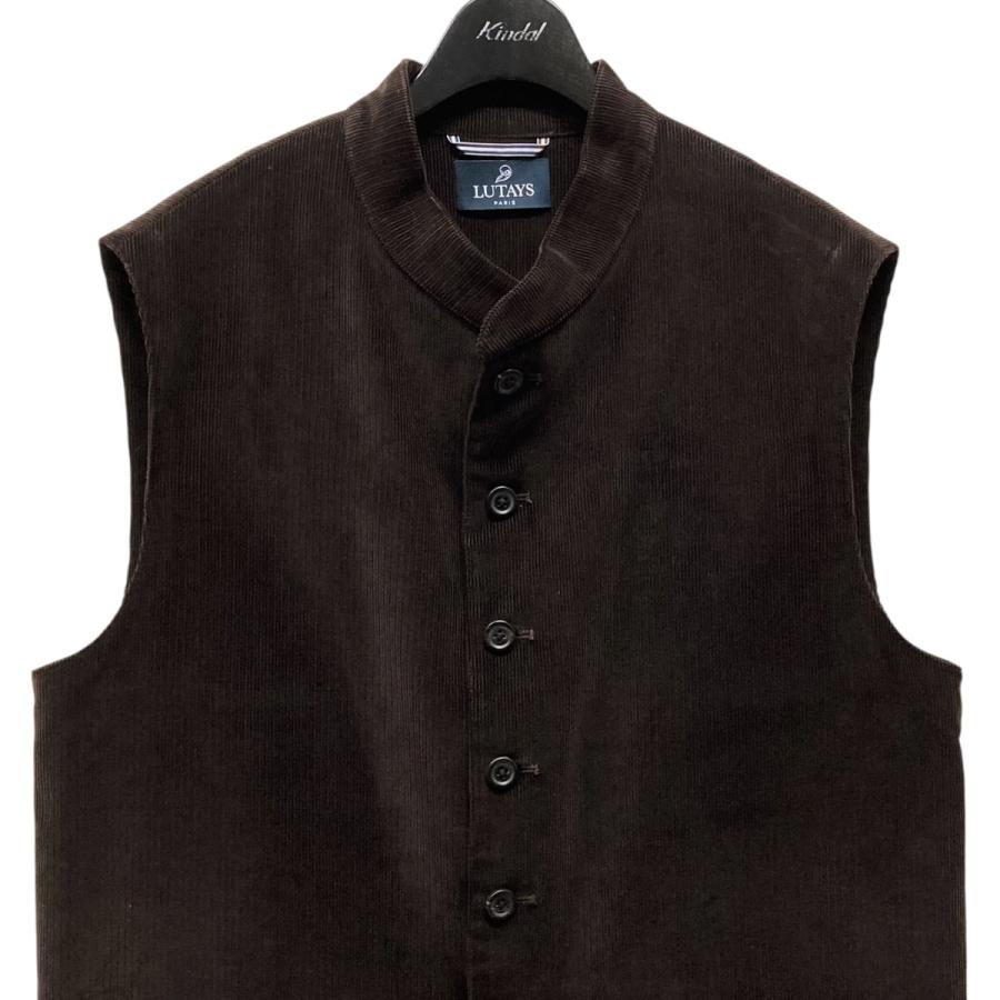 トップス LUTAYS Valmont Corduroy Vest corduroy 48 リュテス LUTAYS VALMONT CORDUROY 22011310578430 ブラウン