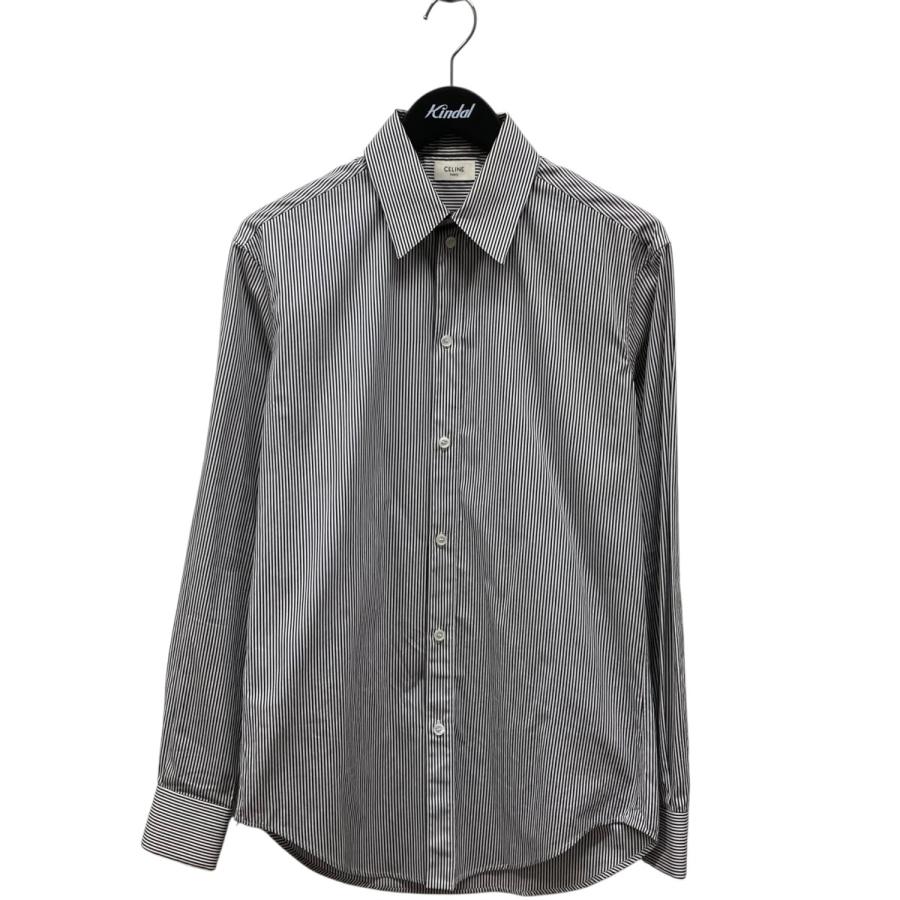 CELINE セリーヌ ストライプシャツ 20FA7912C ブラック×ホワイト