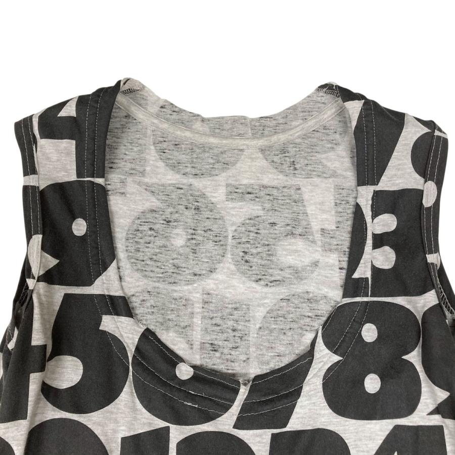 コムデギャルソン 12SS 総柄プリント 装飾 ノースリーブ ワンピース 白黒 コムデギャルソン 12SS 総柄プリント 装飾 ノースリーブ