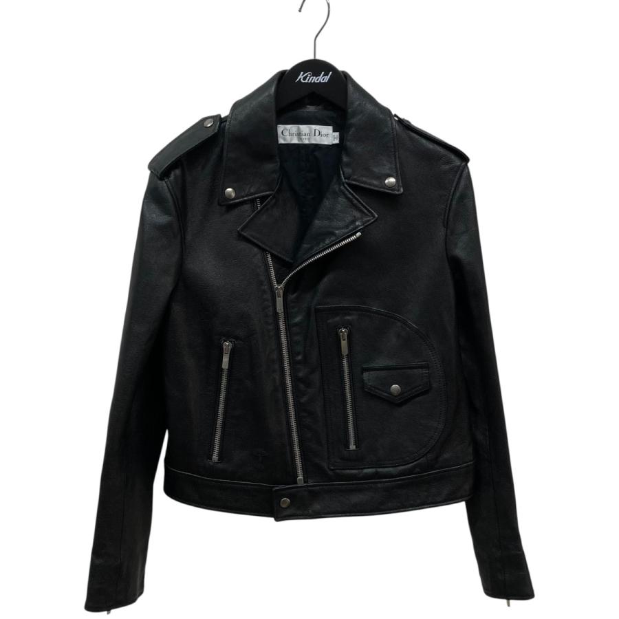 Christian Dior ブラックレザージャケット 美品 Christian Dior クリスチャンディオール DIORANGELS