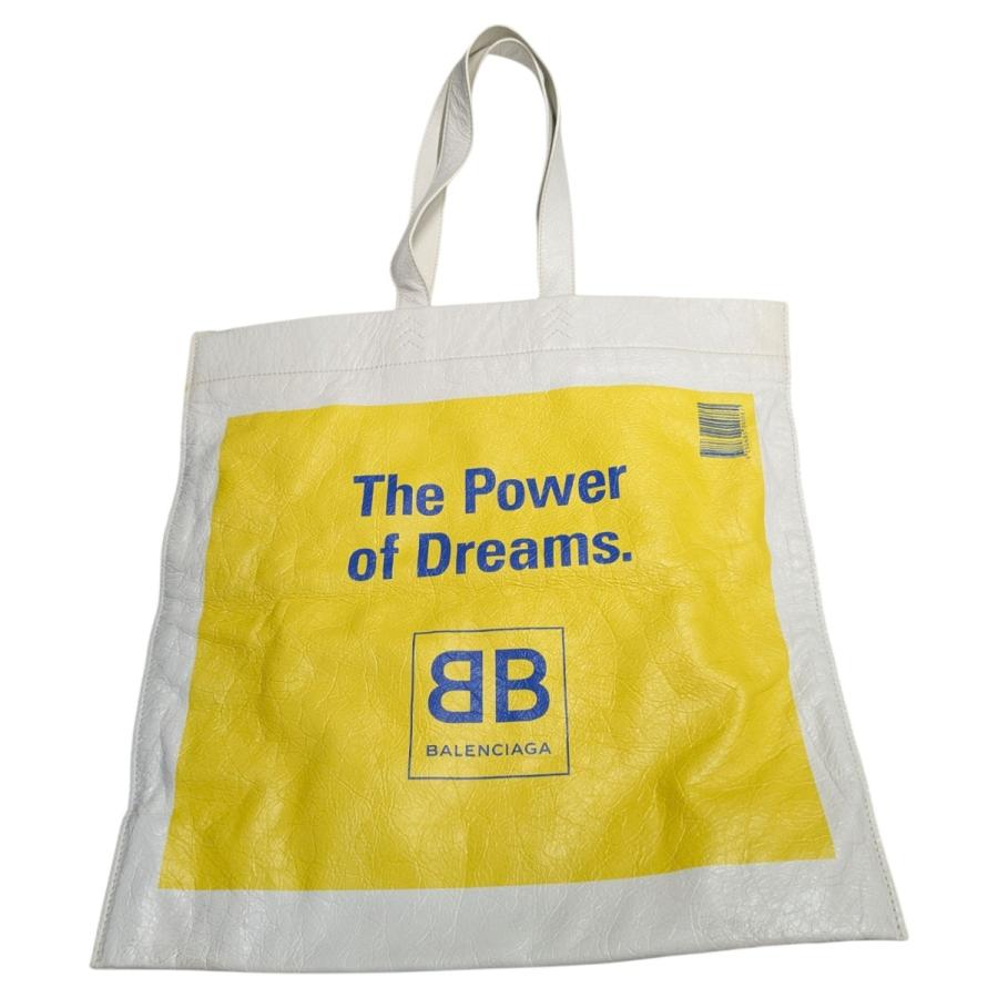 BALENCIAGA トートバッグ ホワイト イエロー BALENCIAGA（バレンシアガ） BALENCIAGA The Power of Dreams BB