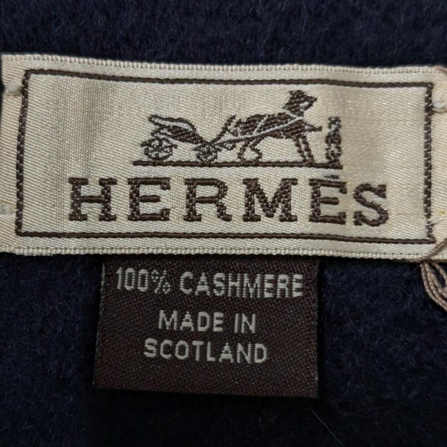 HERMES（エルメス） 【値下げ】HERMES マフラー ネイビー (EC