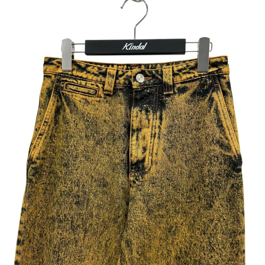 新品 MARNI スプラッタープリント デニムパンツ 36 値下げ】MARNI 23AW Marble Dyed Cotton Denim Trousers デニムパンツ