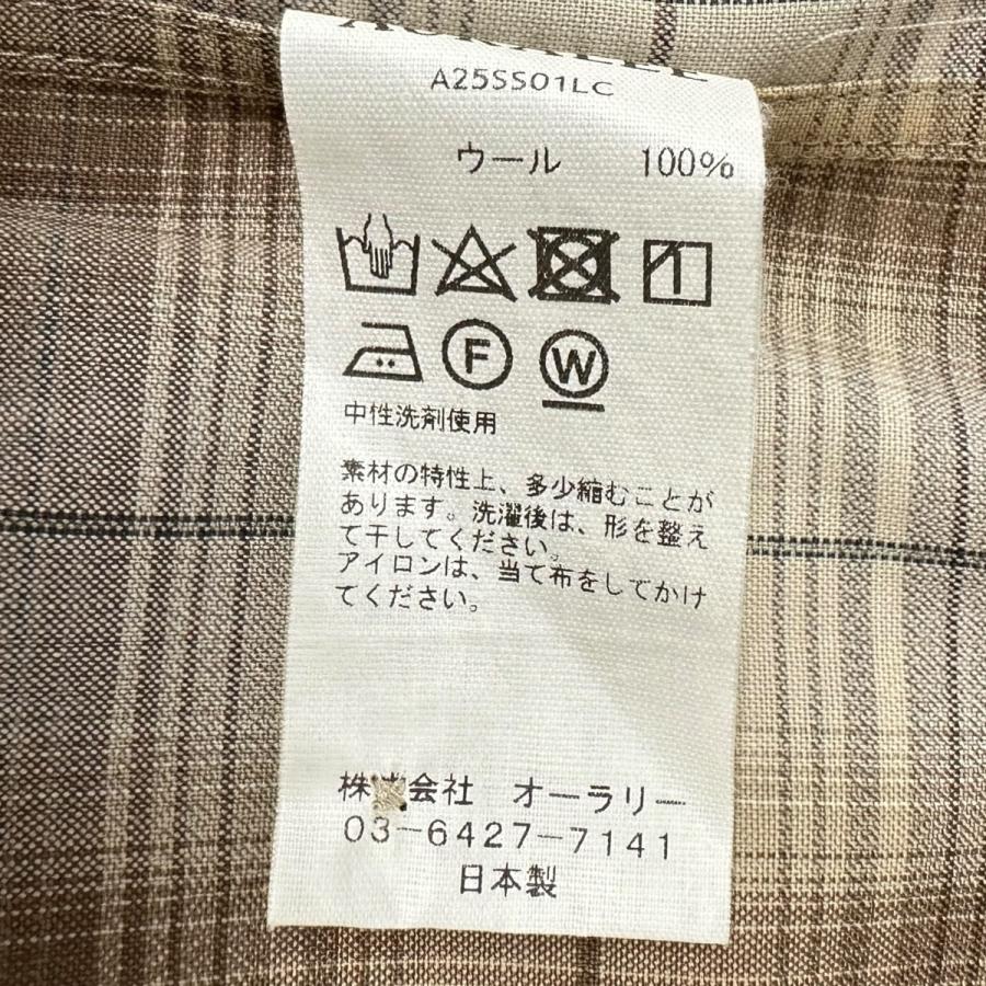 AURALEE（オーラリー） AURALEE SUPER LIGHT WOOL CHECK SHIRT