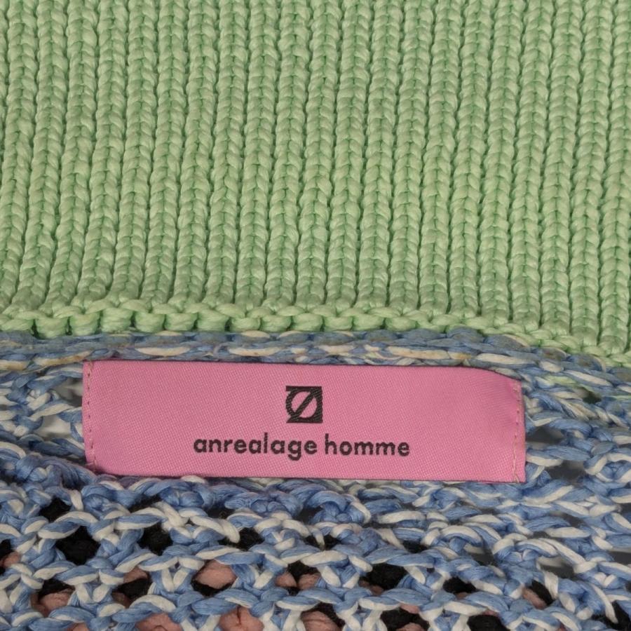 アンリアレイジオム anrealage homme HAND KNIT WAPPEN SOCCER SHIRTS セーター ブルー×ブラウン サイズ：_6