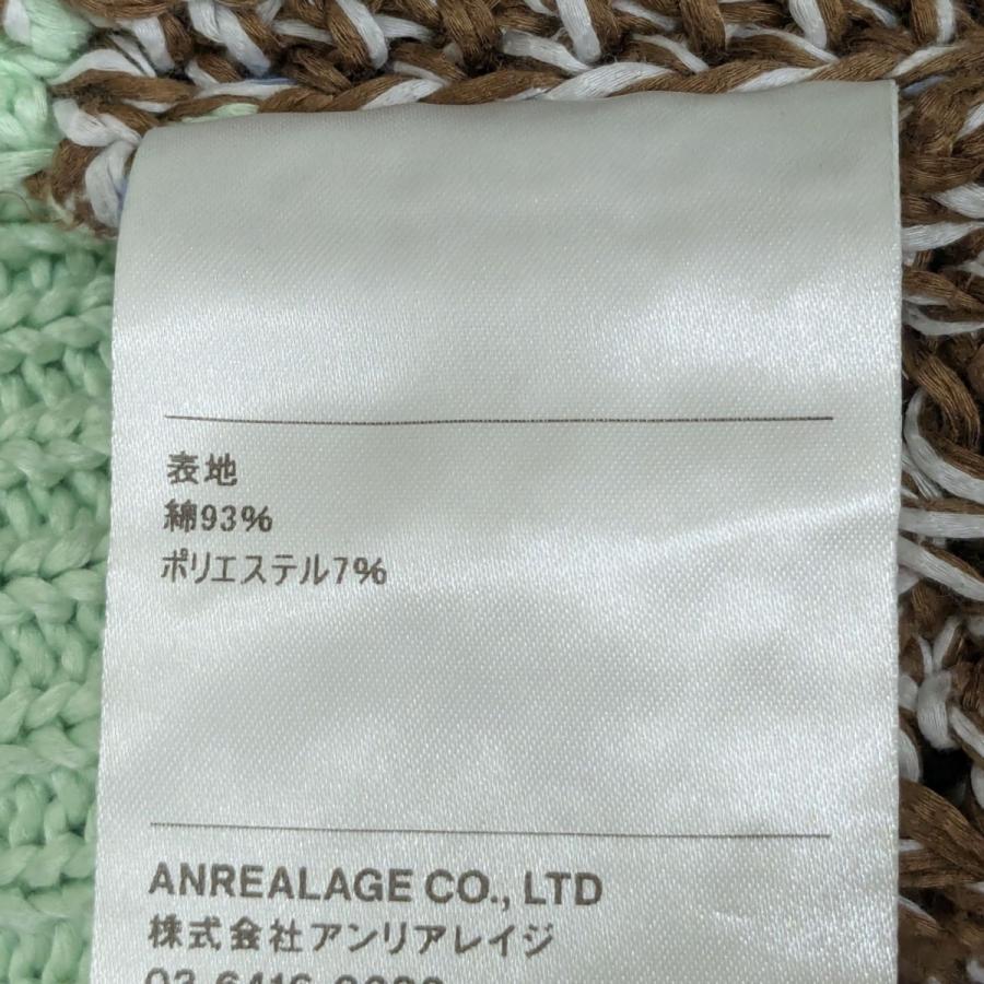 アンリアレイジオム anrealage homme HAND KNIT WAPPEN SOCCER SHIRTS セーター ブルー×ブラウン サイズ：_9