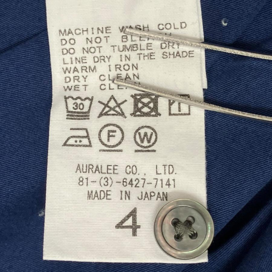 AURALEE（オーラリー） 半袖シャツ A20SS10TN ブルー サイズ：4