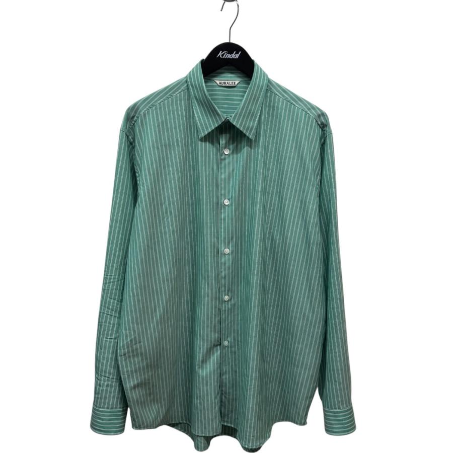AURALEE オーラリー ストライプシャツ 緑 サイズ0 AURALEE オーラリー ストライプシャツ 緑 サイズ0 - メルカリ