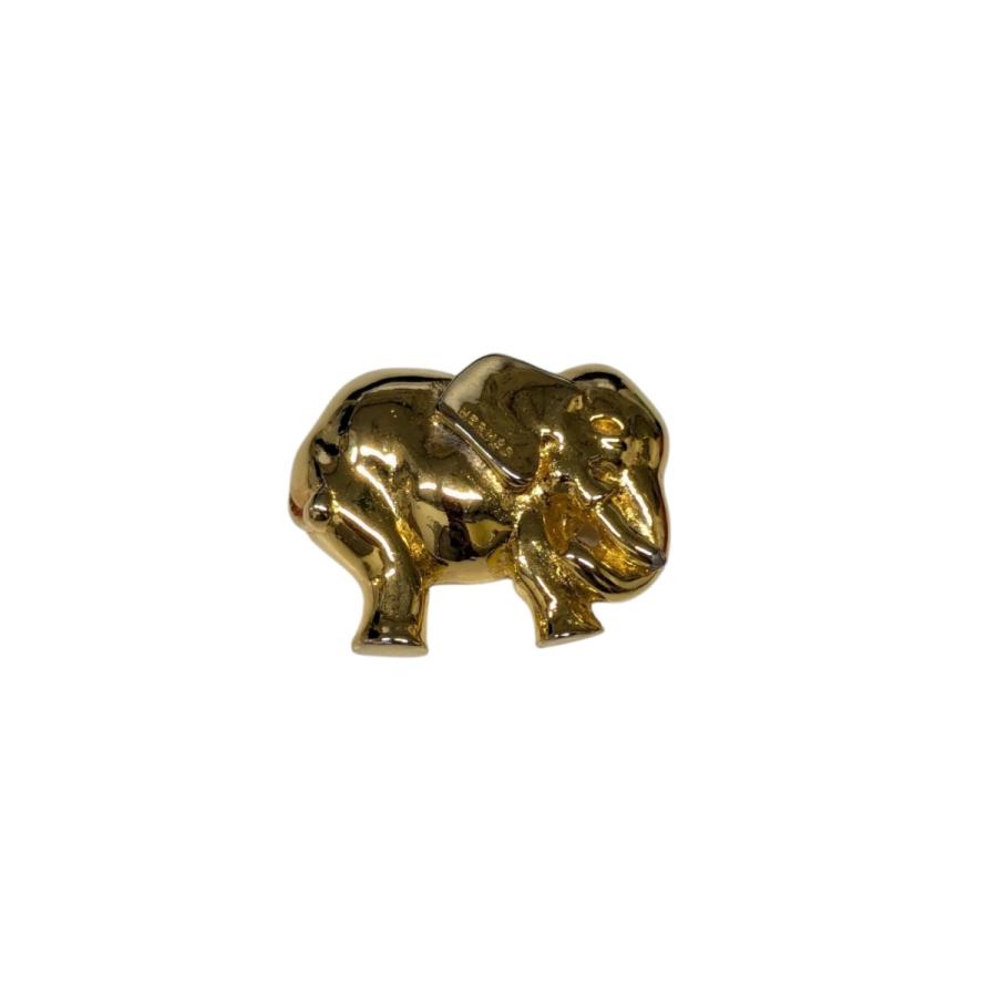 正規美品！エルメス　ブローチ　エレファント　象　ゾウ 楽天市場】エルメス ブローチ エレファント 象 メタル GP ゴールド