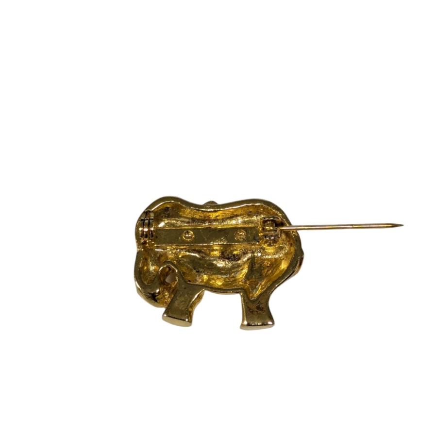 正規美品！エルメス　ブローチ　エレファント　象　ゾウ 楽天市場】エルメス ブローチ エレファント 象 メタル GP ゴールド