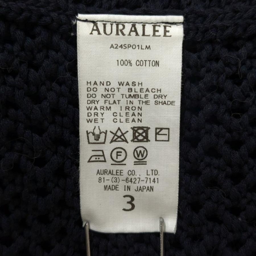 AURALEE（オーラリー） 【値下げ】AURALEE COTTON LILY-YARN MESH KNIT 