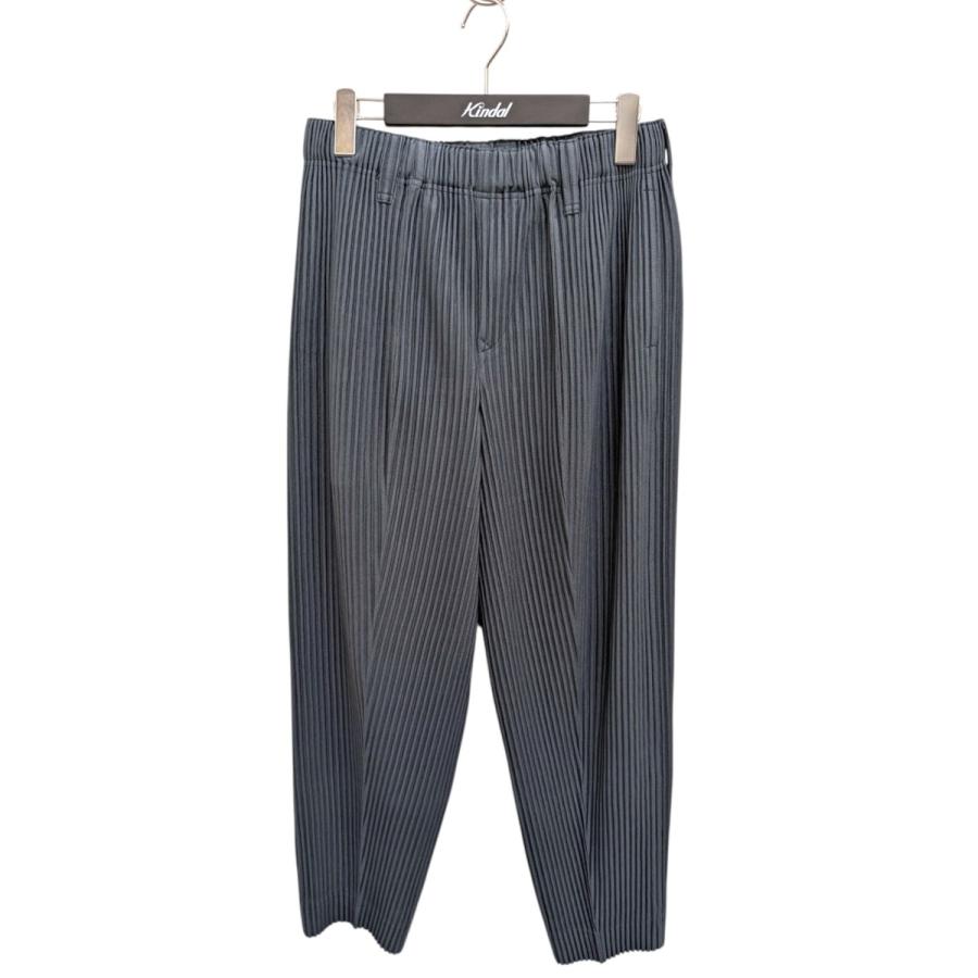 極美品✨HOMME PLISSE 総柄　プリーツ　サルエルパンツ　グレー HOMME PLISSE ISSEY MIYAKE 【値下げ】HOMME プリーツパンツ HP53JF140