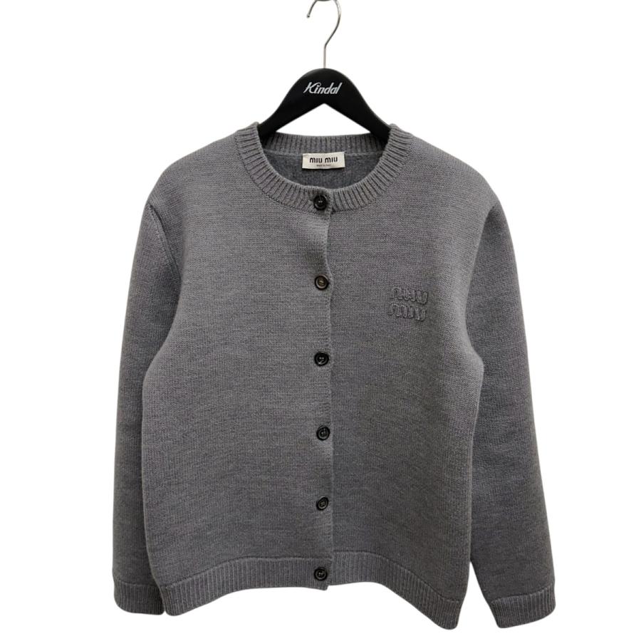 miu miu（ミュウミュウ） ニットカーディガン MMF796 S232 13JS グレー