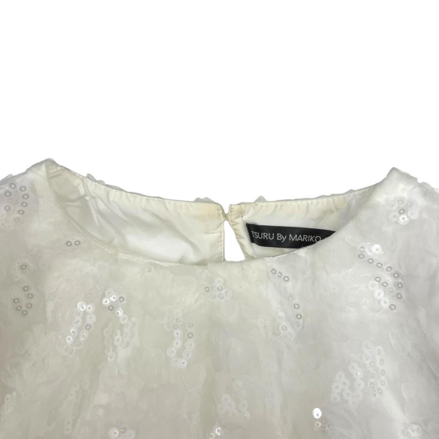 TSURU BY MARIKO OIKAWA(ツルバイマリコオイカワ) チュニック サイズ36 S レディース美品  - アイボリー 半袖/チュール ツルバイマリコオイカワ TSURU BY MARIKO OIKAWA チュニックの通販 by