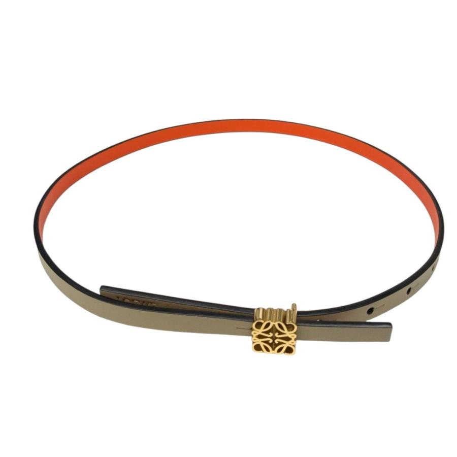 LOEWE（ロエベ） ベルト 182410 グレージュ×オレンジ サイズ：65/25