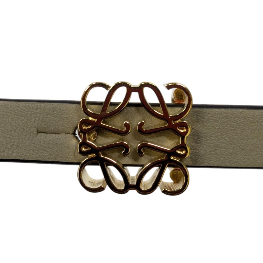 LOEWE（ロエベ） ベルト 182410 グレージュ×オレンジ サイズ：65/25