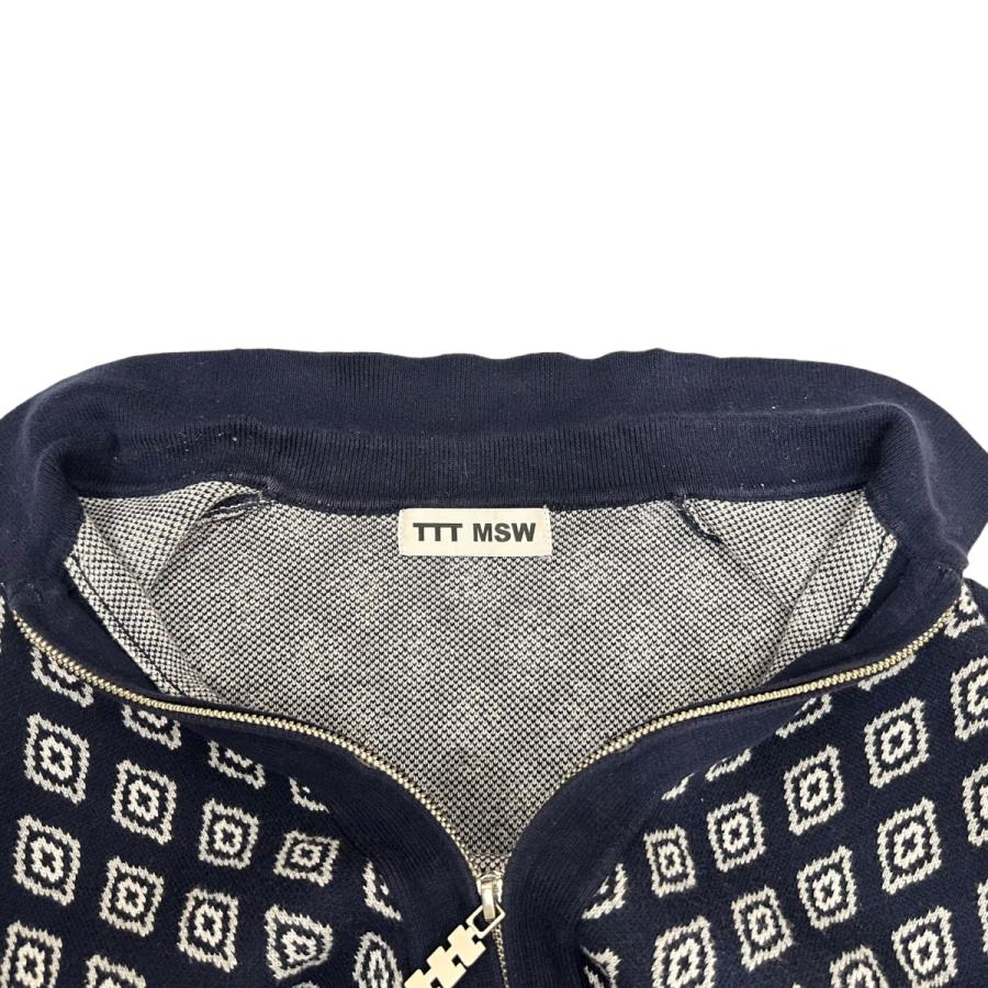 ティーモダンストリートウエア TTT MSW Diamond Knit Polo ジップ