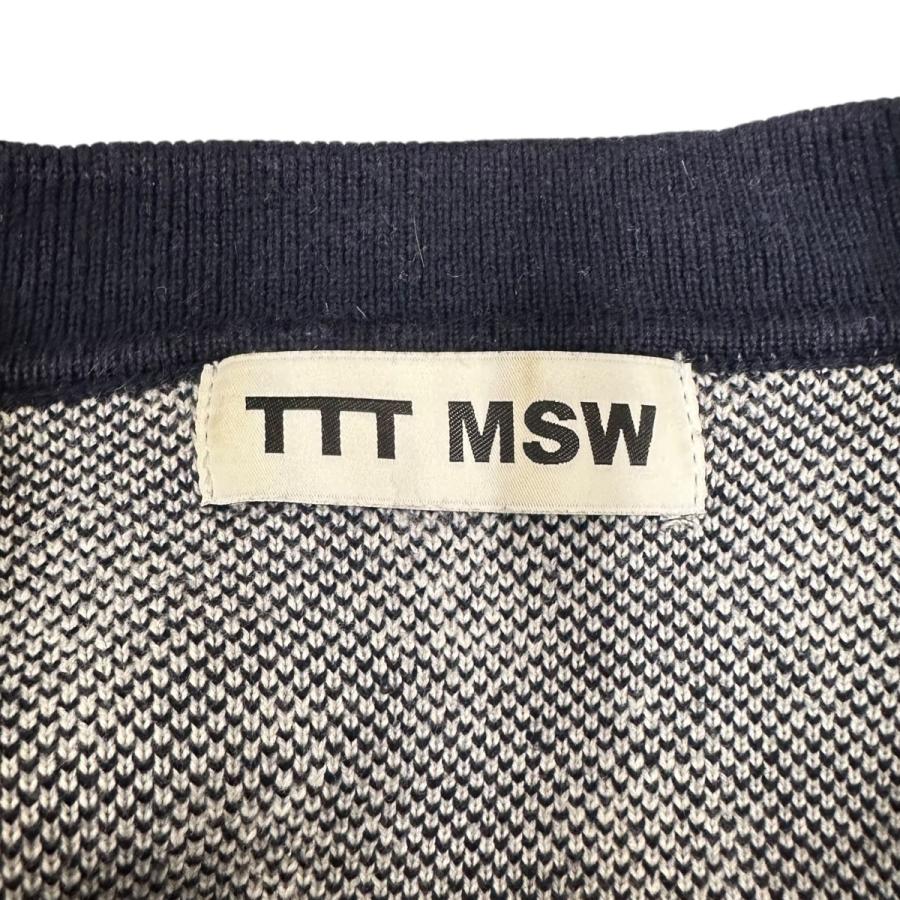 ティーモダンストリートウエア TTT MSW Diamond Knit Polo ジップ