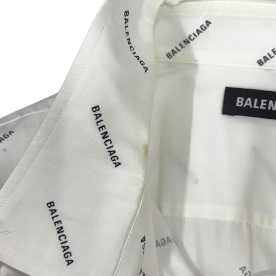 BALENCIAGA 長袖ポロシャツ ホワイト チェック柄 BALENCIAGA（バレンシアガ） 長袖シャツ 534333 ホワイト サイズ：40