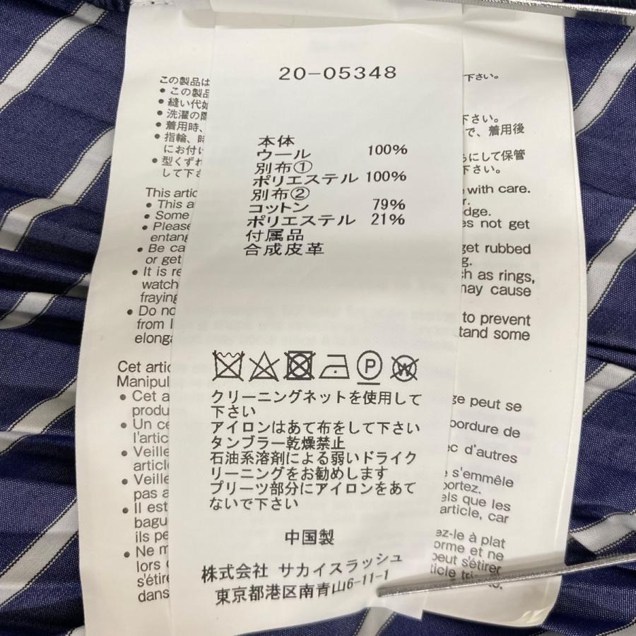 sacai（サカイ） 【値下げ】sacai ニットワンピース 20-05348 ネイビー