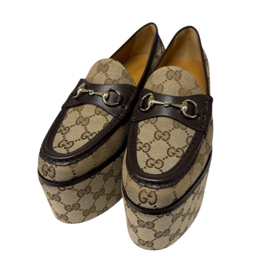 GUCCI（グッチ） GUCCI GGキャンバス ホースビット プラットフォーム 