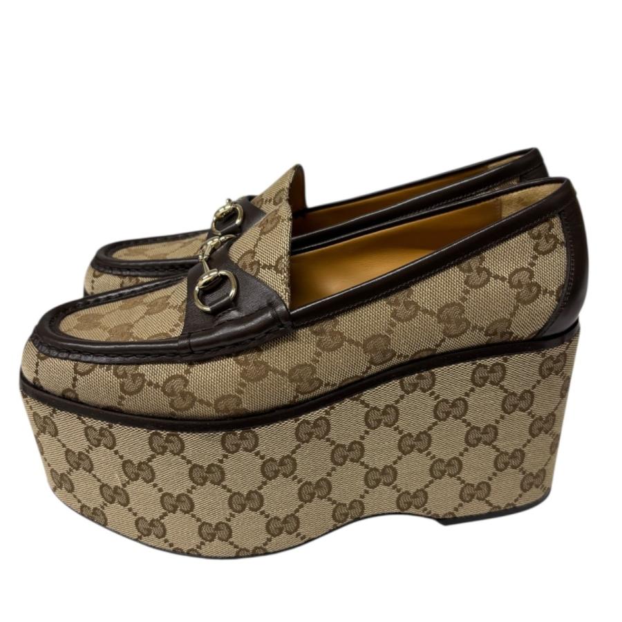 GUCCI（グッチ） GUCCI GGキャンバス ホースビット プラットフォーム 