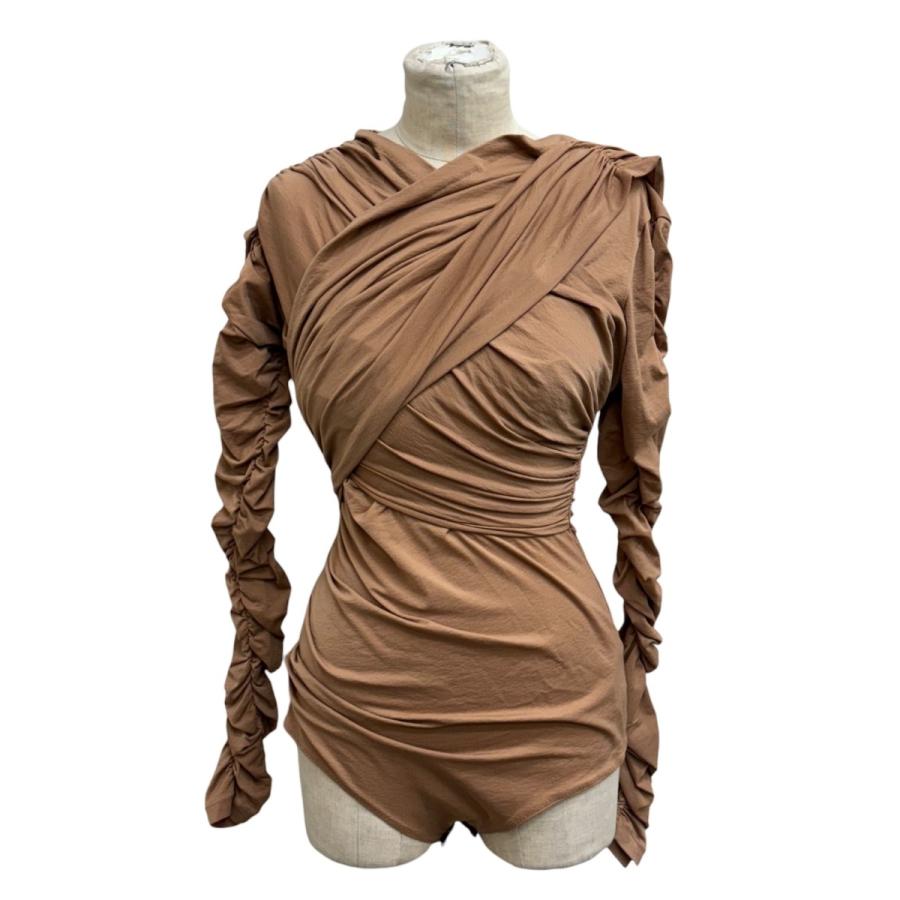値下げ】FETICO JERSEY GATHERED BODYSUIT 長袖カットソー FTC234-0401