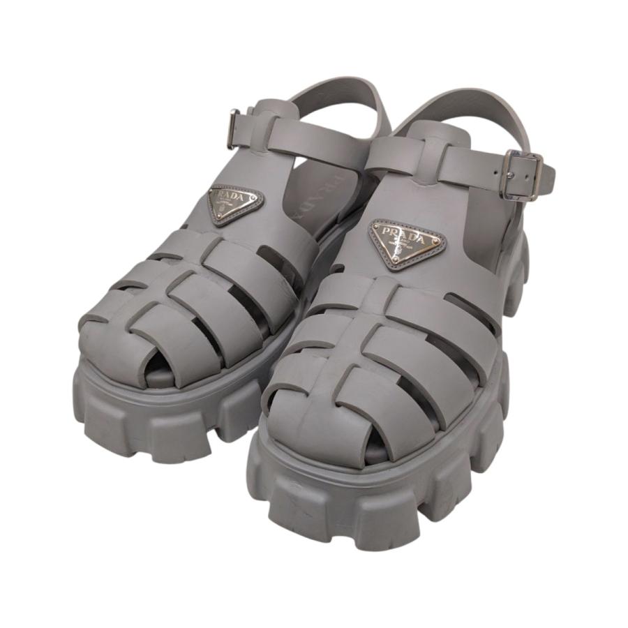 PRADA（プラダ） モノリスラバーサンダル グレー サイズ：7(26cm