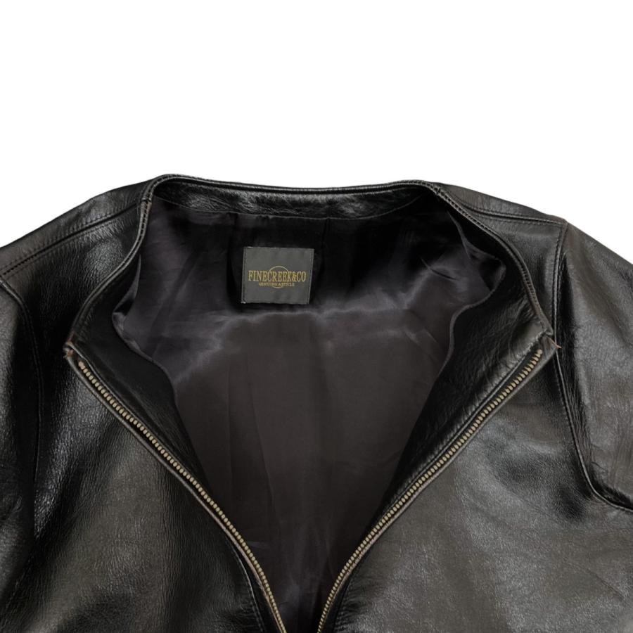 FINECREEK&CO ブラック×ブラウンレザージャケット Bud　バド FINECREEK&CO ブラック×ブラウンレザージャケット Bud バド FINE CREEK