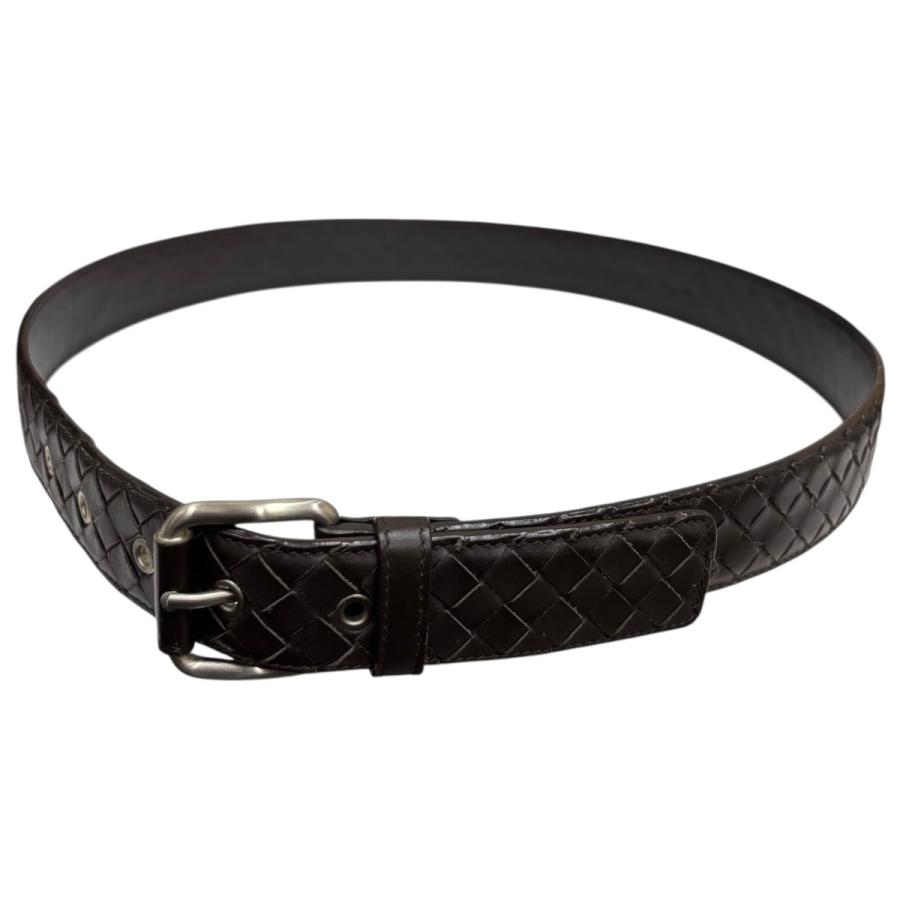 bottega veneta ボッテガべネタ　革ベルト　ダークブラウン BOTTEGA VENETA（ボッテガ・ヴェネタ） レザーベルト ブラウン サイズ