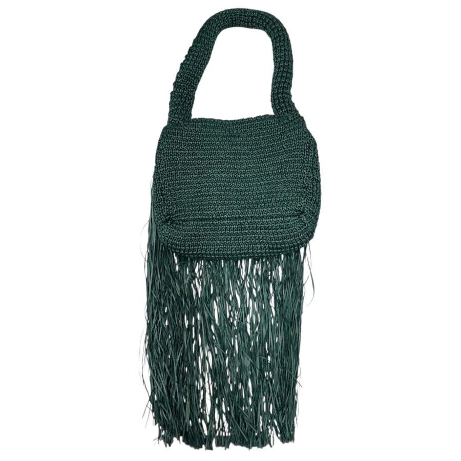 値下げ】NKNIT 24SS ロングフリンジニットバッグ ハンドバッグ 
